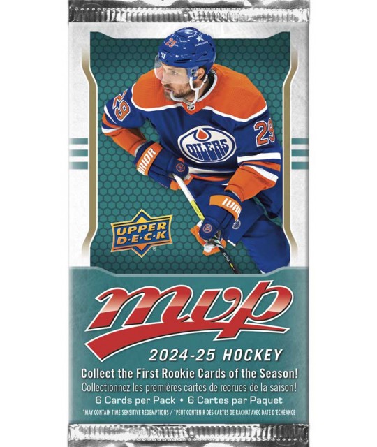 UPPER DECK MVP 2024/2025 JÄÄHOKIKAARDID KAARDIPAKK (Retail)